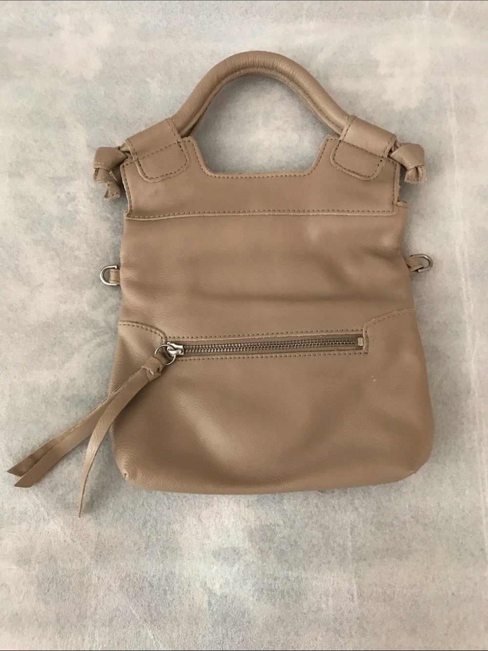Foley + Corinna Taupe Leather Crossbody Bag